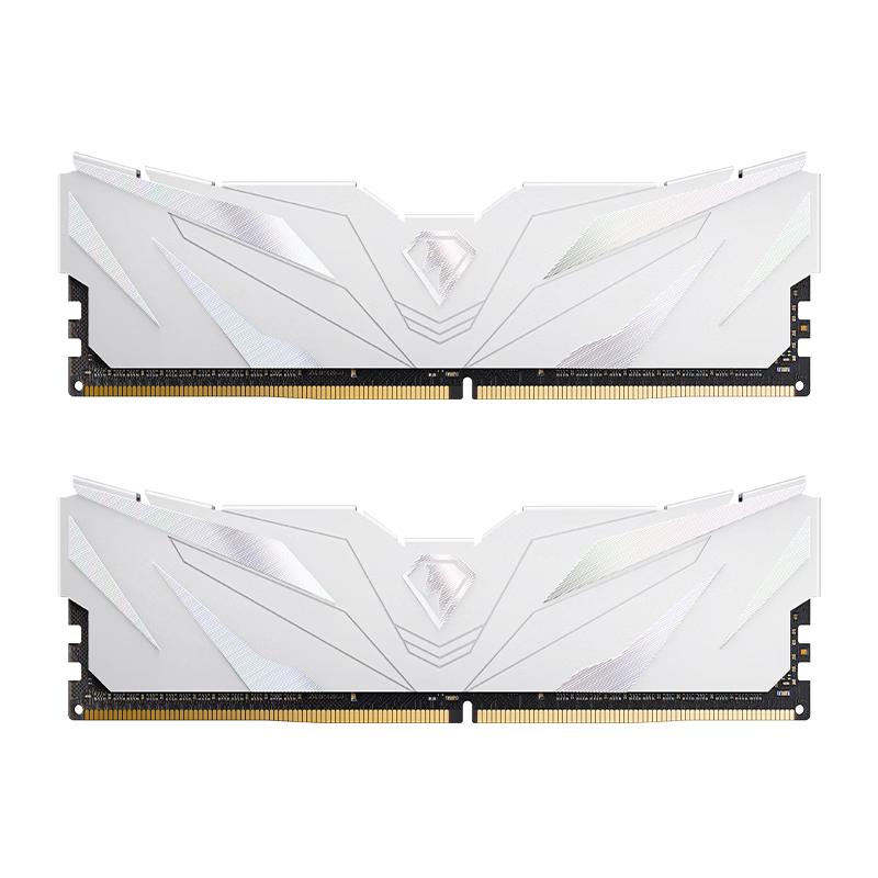 Netac 32GB (16GBx2) DDR4 3200 Desktop Memory Kit Yueying II Series Gaming Heat Spreader - Premium Chips (C16) White