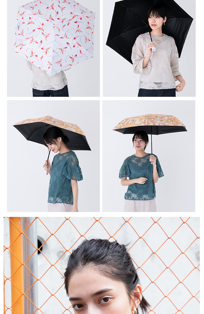 Wpc. Plantica Huadao Jia Huayang Co-Branded Colorful Black Umbrella, Sun And Rain Dual-Use Folding Parasol 11