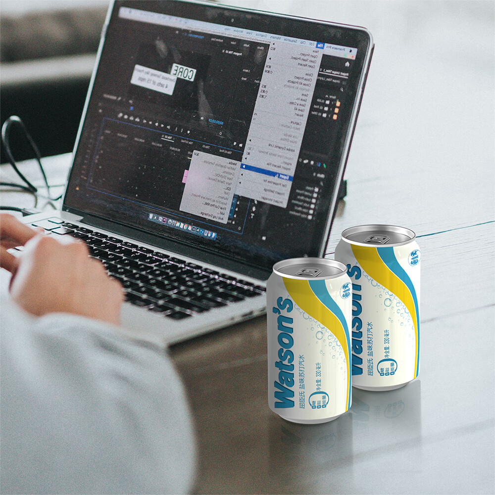 屈臣氏（Watsons）盐味苏打水0糖0卡0脂饮料含汽气泡水盐汽水调酒330mL*24罐整箱