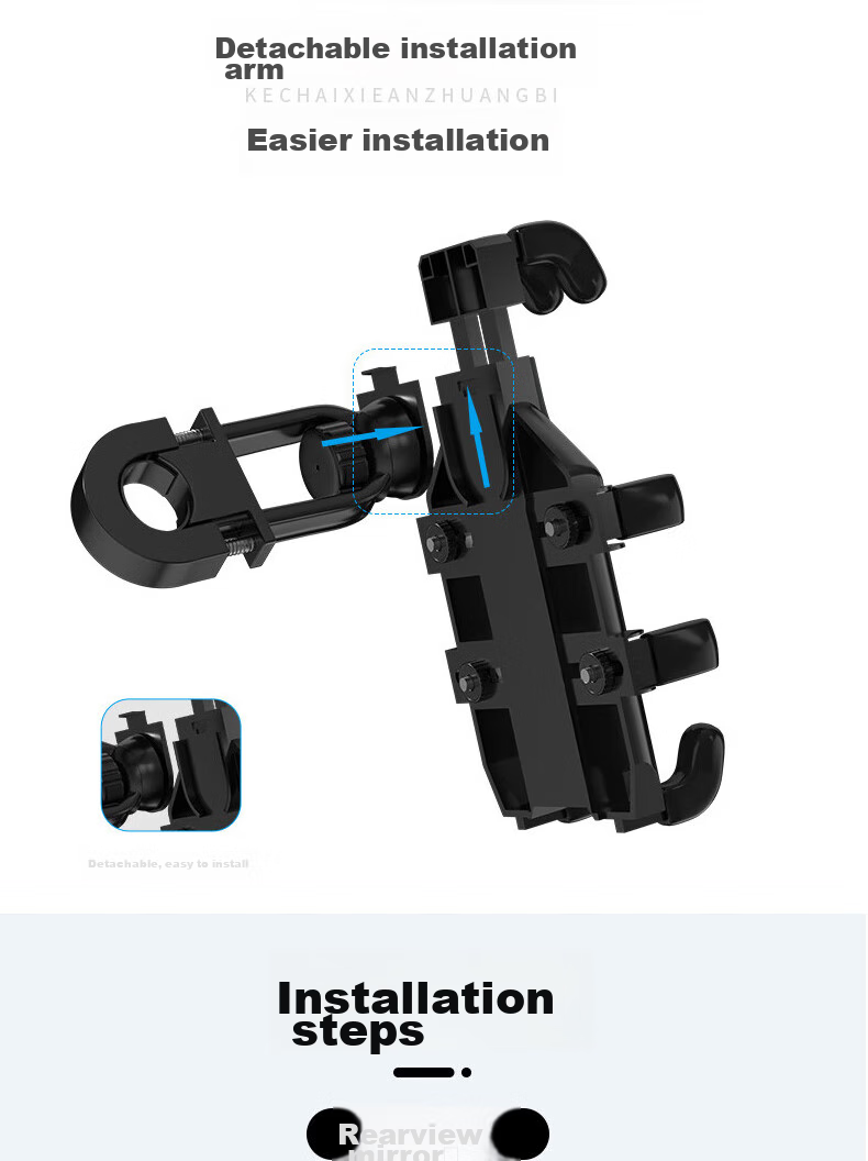 Dipuer Eight-Claw Electric Vehicle Phone Holder, Navigation Car Phone Mount, Motorcycle Mountain Bike Handlebar Fixed Phone Bracket, Handlebar Model 8