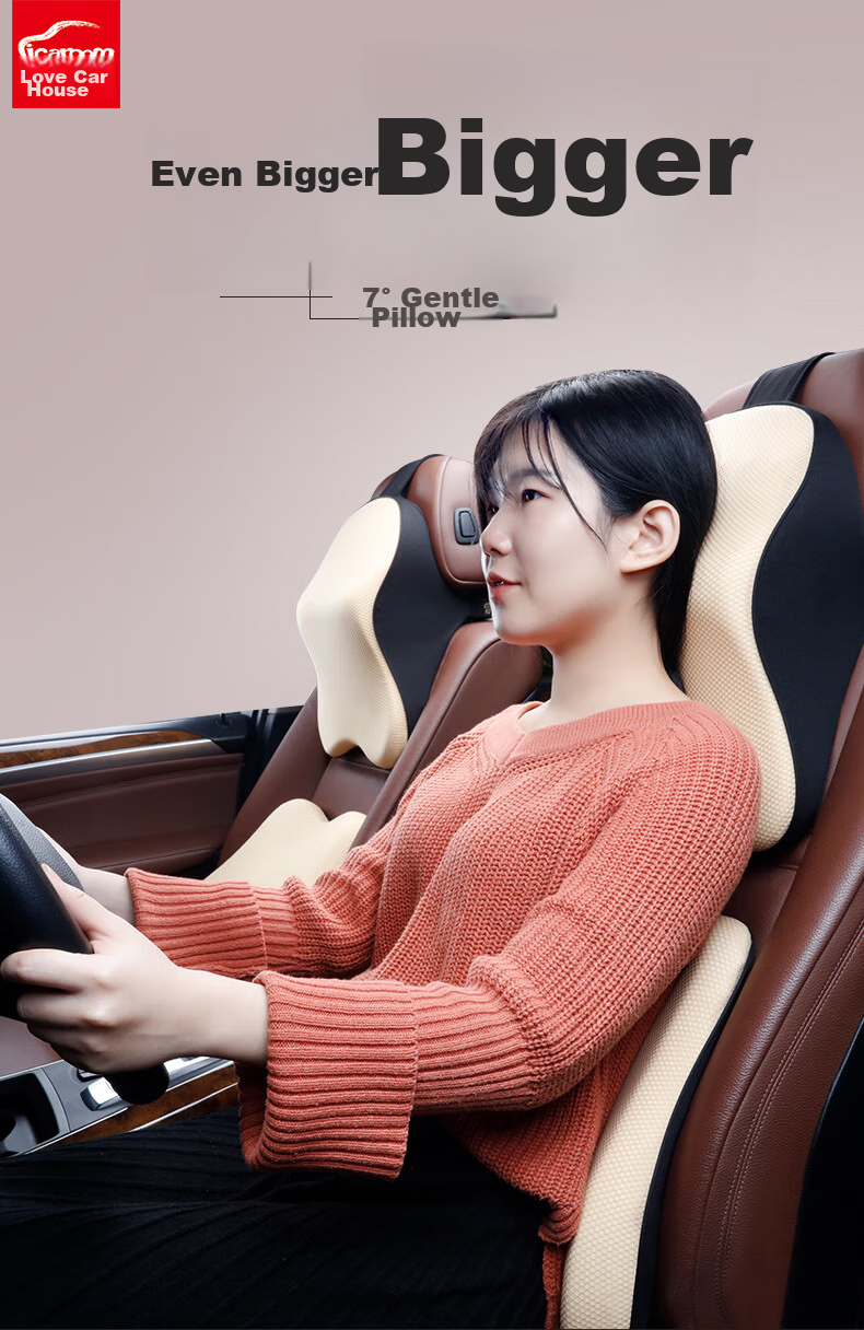 ICAROOM Car Headrest, Space Memory Foam Neck Pillow, Vehicle Headrest, Seat Back Cushion, Shoulder Pillow, Car Support Pillow 1