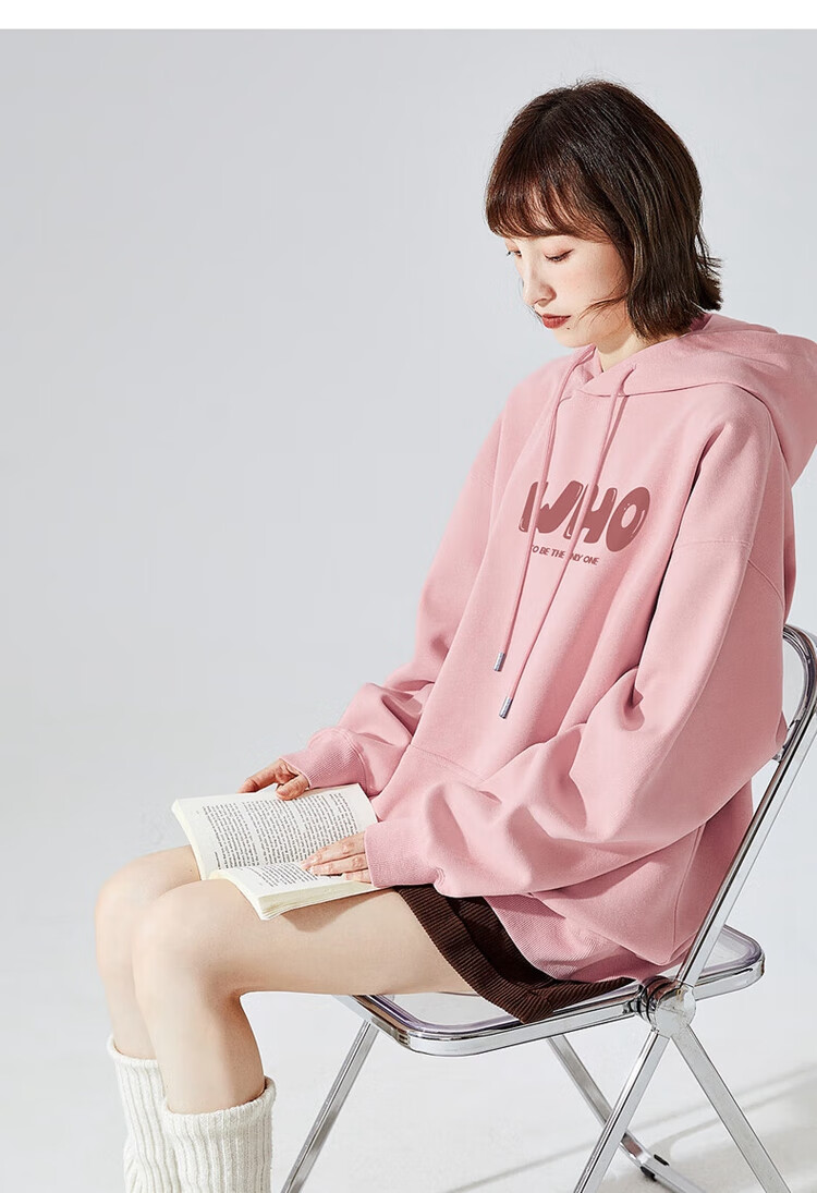 TonLion Autumn And Winter Women's Knitted Hoodie with Front Text, Versatile, Youthful, Fashionable Korean-Style Trendy Hooded Sweatshirt for Wome 17