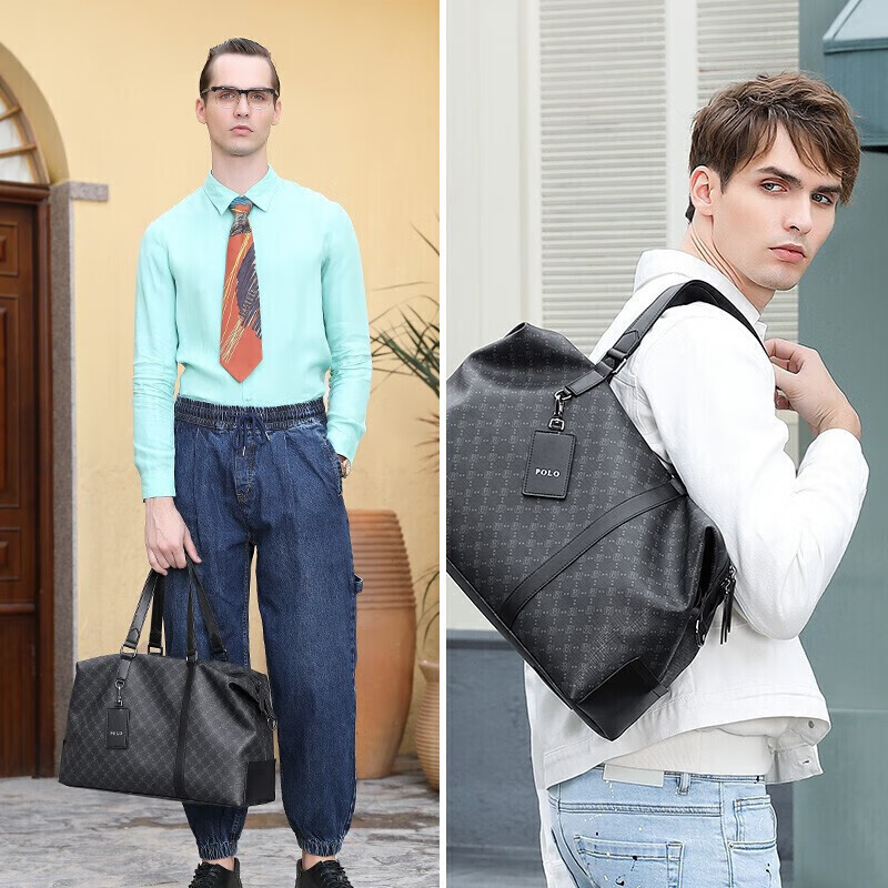 POLO Travel Bag, Men's Handbag, Shoe Compartment, Business Trip, Gym Bag, Sports Luggage Bag, Large Capacity Storage Bag