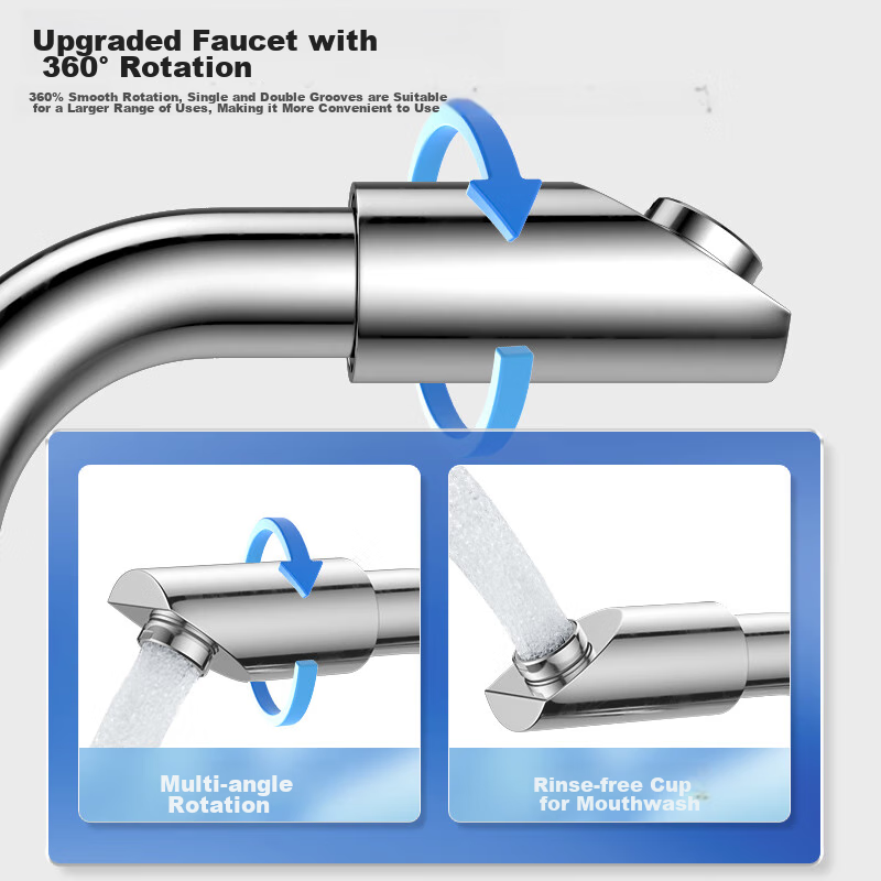 MEJUE Basin Faucet, Hot And Cold Dual Control, 360° Double Rotation, Bathroom Sink Faucet Z-1201