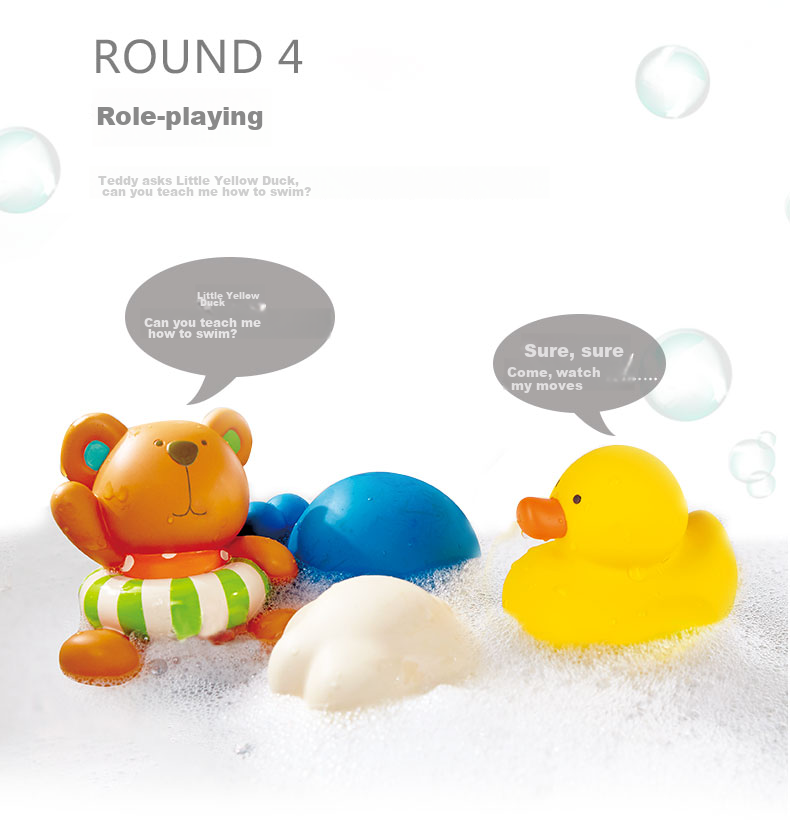 Hape (Germany), Bathing Toys, Swimming Comfort Teddy, Water Play Set of 8, Birthday Gift for 1-Year Suit0030 12