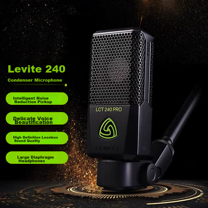 LEWITT LCT 240PRO Professional 48V Condenser Microphone Sound Card Kit for Mobile Phones, Computers, Live Streaming, Karaoke, Host Recording, Complete Set of Microphone Equipment