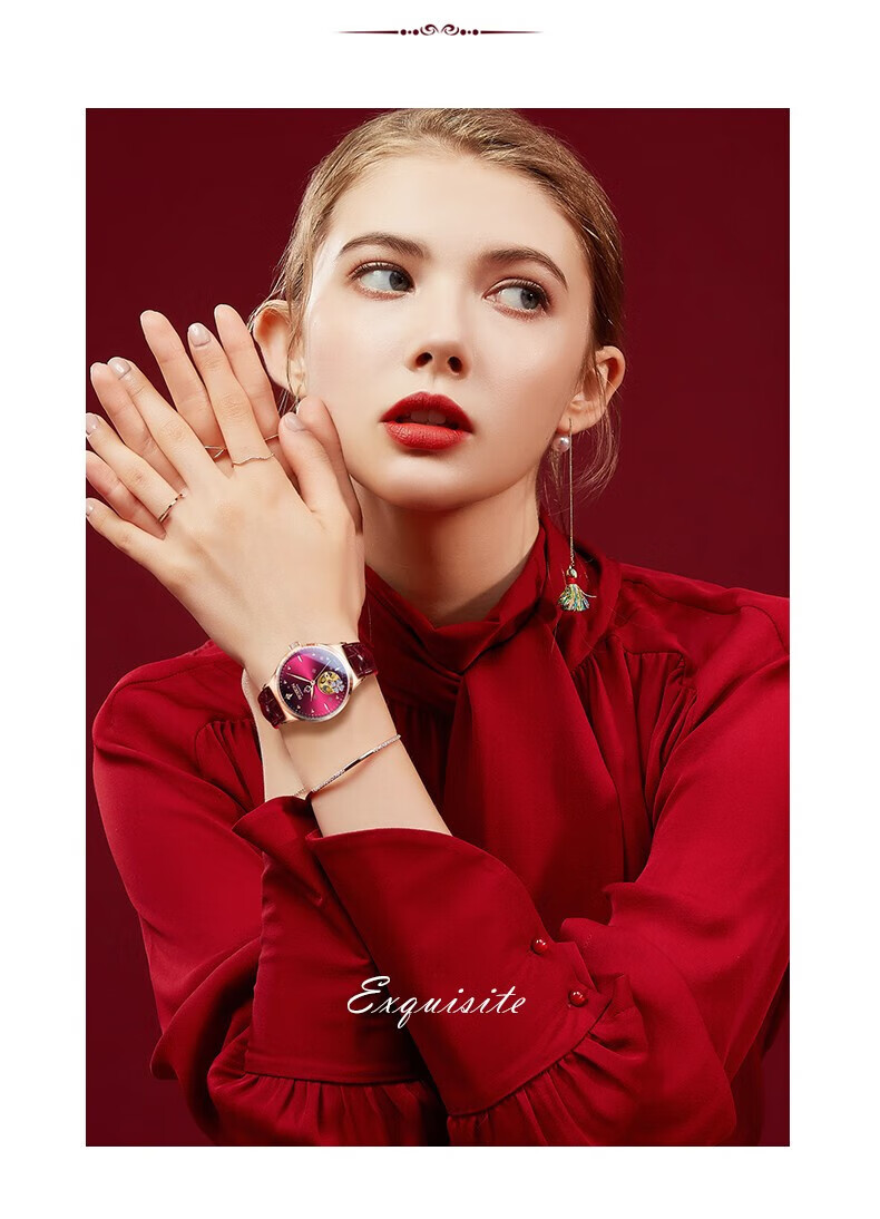 ROS DN Shihua Lucky Four-Leaf Clover Birthday Gift for Girlfriend, Women's Watch, Brand Mechanical Top Ten Watches 8