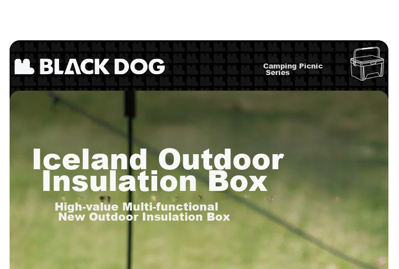 Black Dog Outdoor Cooler Box for Camping, Picnic, Cold Storage, Food Preservation, Takeout And Fishing, 25L Night Black 4