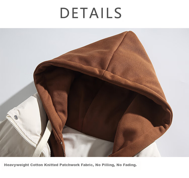 Colombass Men's 2025 Winter Trendy Short Thickened Down Jacket Two-in-One Style Loose Couple Winter Coat 10