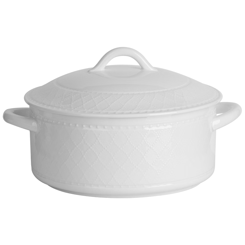 Banwushenghuo Large Ceramic Soup Bowl with Lid, Double-Handled Soup Pot, High-Capacity Soup Bowl for Home Use, Underglaze Colorful Large Serving Bowl