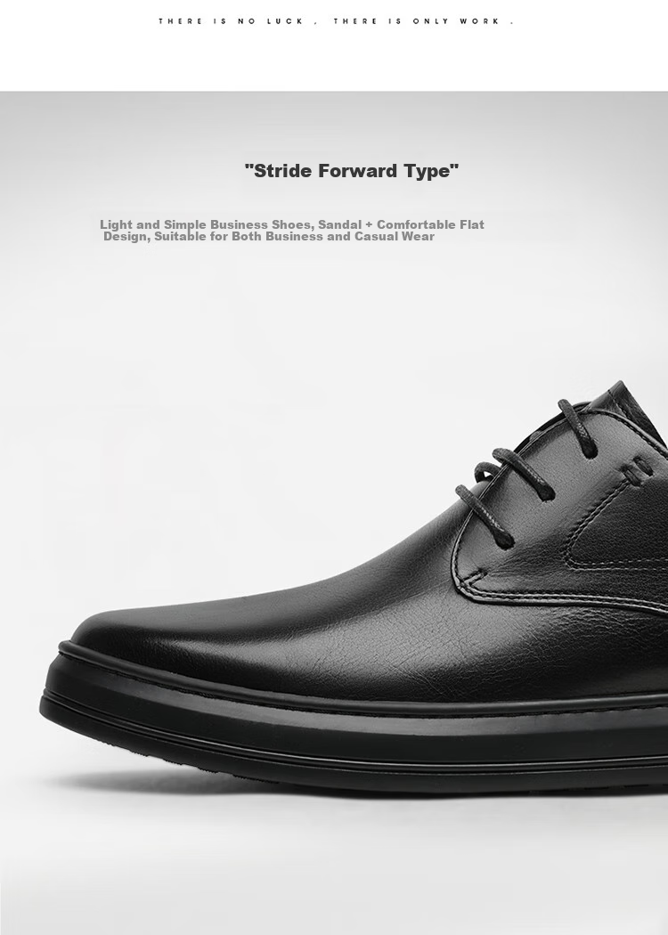 Goldlion Men's Shoes, Stylish Leather Business Shoes, Comfortable Lace-Up Casual Leather Shoes, 50823026501A-Black, Size 43 3