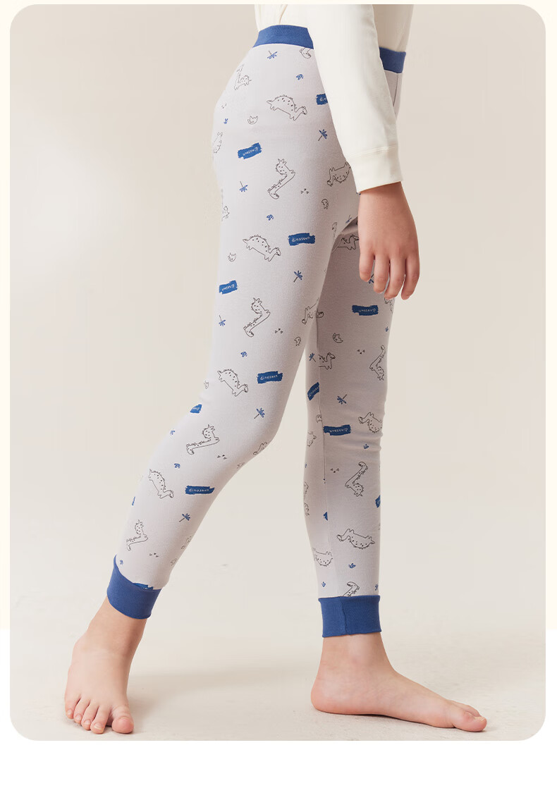 LangSha Children's Autumn Long Johns, Boys' Thermal Underwear, Fall And Winter Mid to Big Kids' Pure Cotton Leggings, 100% Cotton, 2-Pack 17