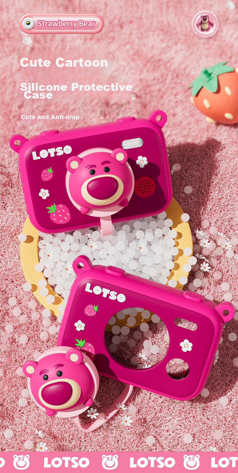 Disney Children's Digital Camera, Student Compact Camera for Photography And Travel, Touchscreen, Toy for Boys And Girls, Birthday Gift Box, Children's Present, CX5 Touchscreen Minnie Pink 8