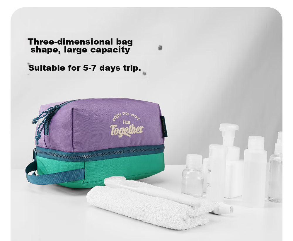 M Square Travel Toiletry Bag, Makeup Bag, Large Capacity Portable High-End Wet And Dry Separation Gym Swimming Storage Bag 5