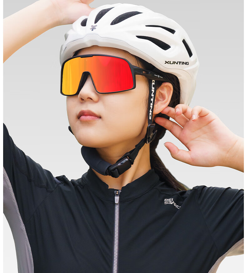 XUNTING Cycling Glasses Colorful Prescription UV Protection Outdoor Sports Professional Road Bike Goggles 6