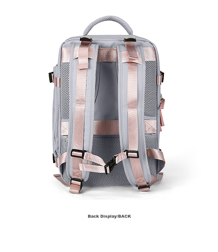 Landcase Backpack for Women, Large Capacity Short Trip Travel Bag, Business Laptop Bag, Lightweight Luggage Bag for Travel, 1638 Light Purple 12