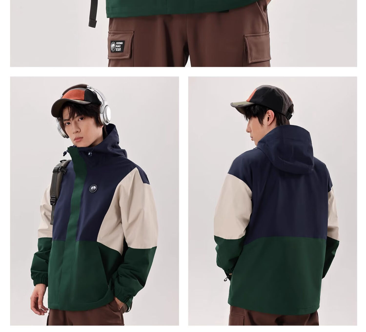 CAMEL Panda Series Triple-Protection Windbreaker Hard Shell Jacket Outdoor Mountaineering Coat AA12235456 47