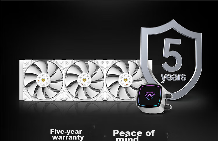 PCCOOLER DS360 Display, Black All-In CPU Liquid Cooler, Temperature Display/2.4-Inch IPS LCD Screen/ARGB Water Block/Supports 1700/AM5 10