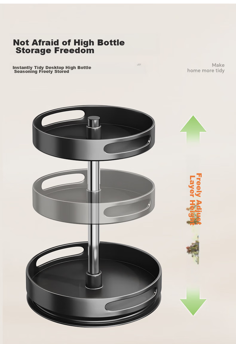 Shuaishi Kitchen Utensil Storage Rack, Rotating Spice Rack, Multi-Layer Seasoning Tray, Multifunctional Storage Shelf 8