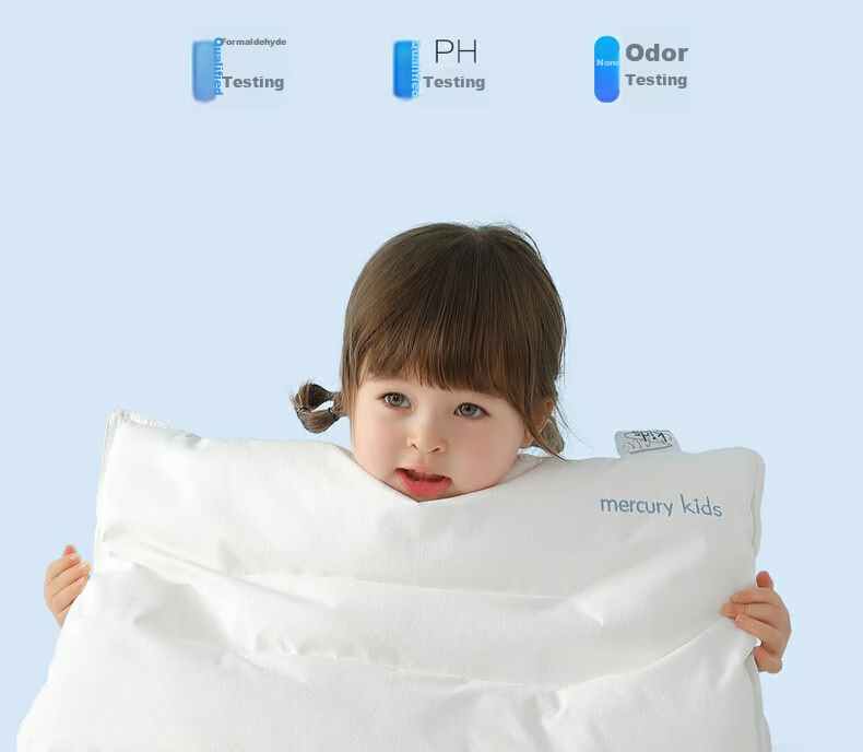 MERCURY Kids Pillow Doctor All-Cotton Hypoallergenic Growth Pillow (Stage 2), 35cm×50cm, for Ages 1-3, Infant Class A 22