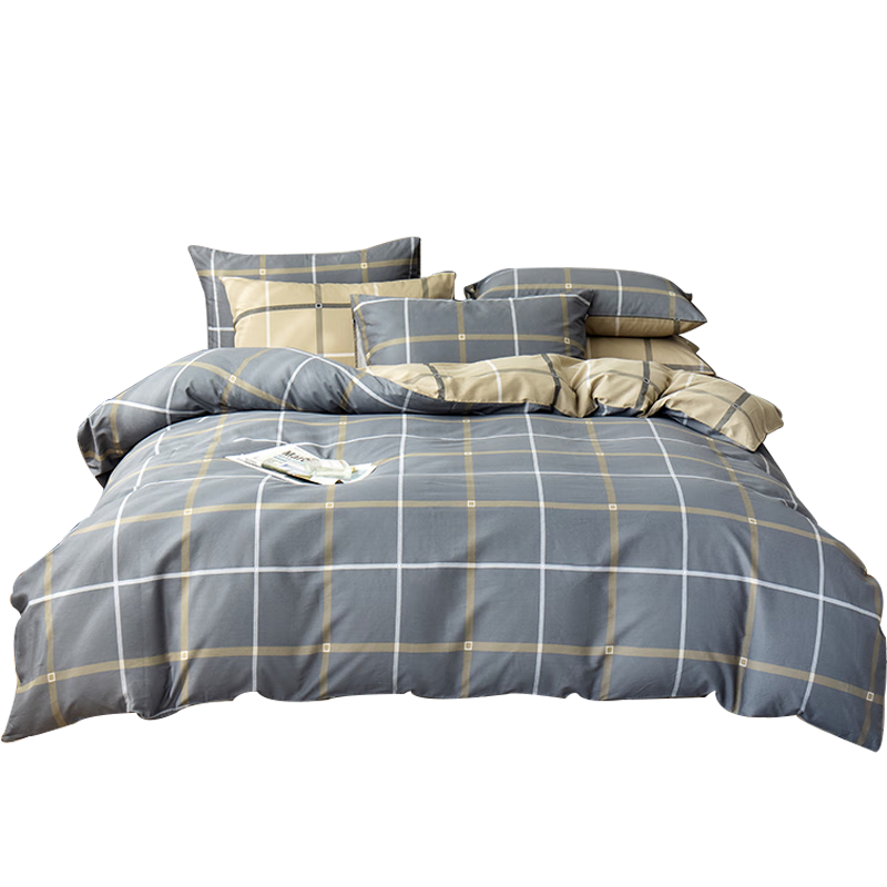 Dohia Home Textiles Pure Cotton Bedding Set, Double Size 100% Cotton Bedsheet Duvet Cover Bedding Set, 1.8m 229*230cm