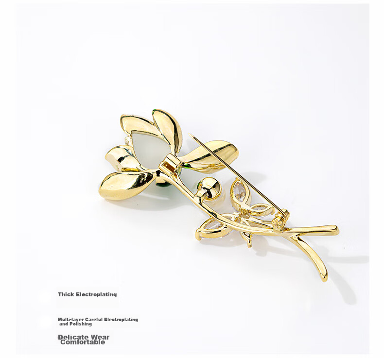 Qlady Orchid Brooch, High-End Women's Elegant Corsage, Anti-Exposure Pin, Scarf Buckle, Suit Accessory, Birthday And Mid-Autumn Festival Gift 8