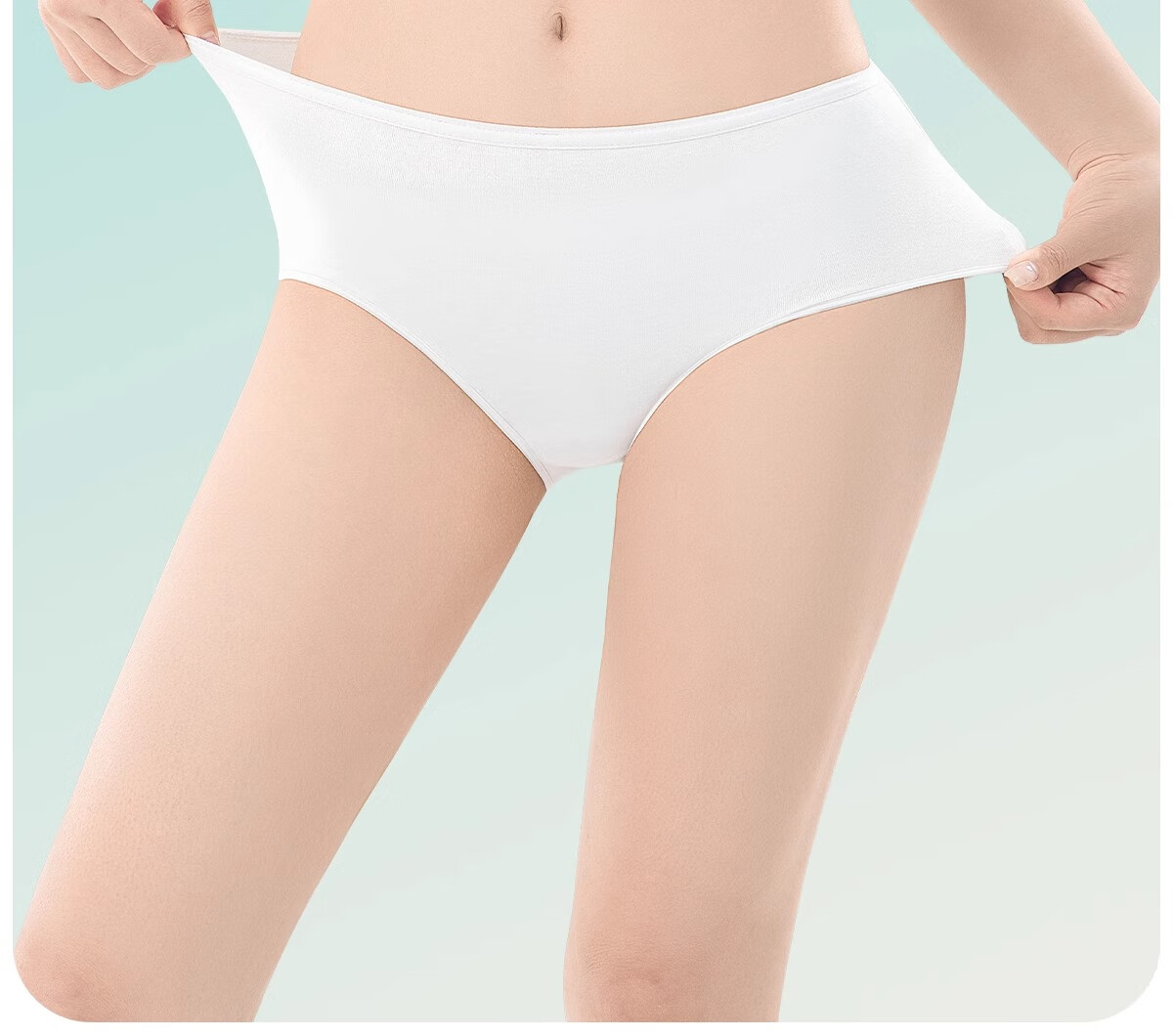 BADIGAO Pure Cotton Disposable Underwear for Women, All-Cotton No-Wash 5-Pack Maternity Period Travel Shorts White 2XL Size 5