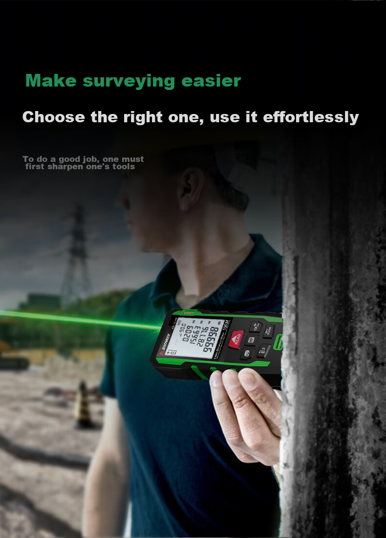 SNDWAY Laser Rangefinder, Infrared High-Precision Electronic Laser Ruler, Outdoor Measuring Device, Green Light SW-TG100Gpro 9