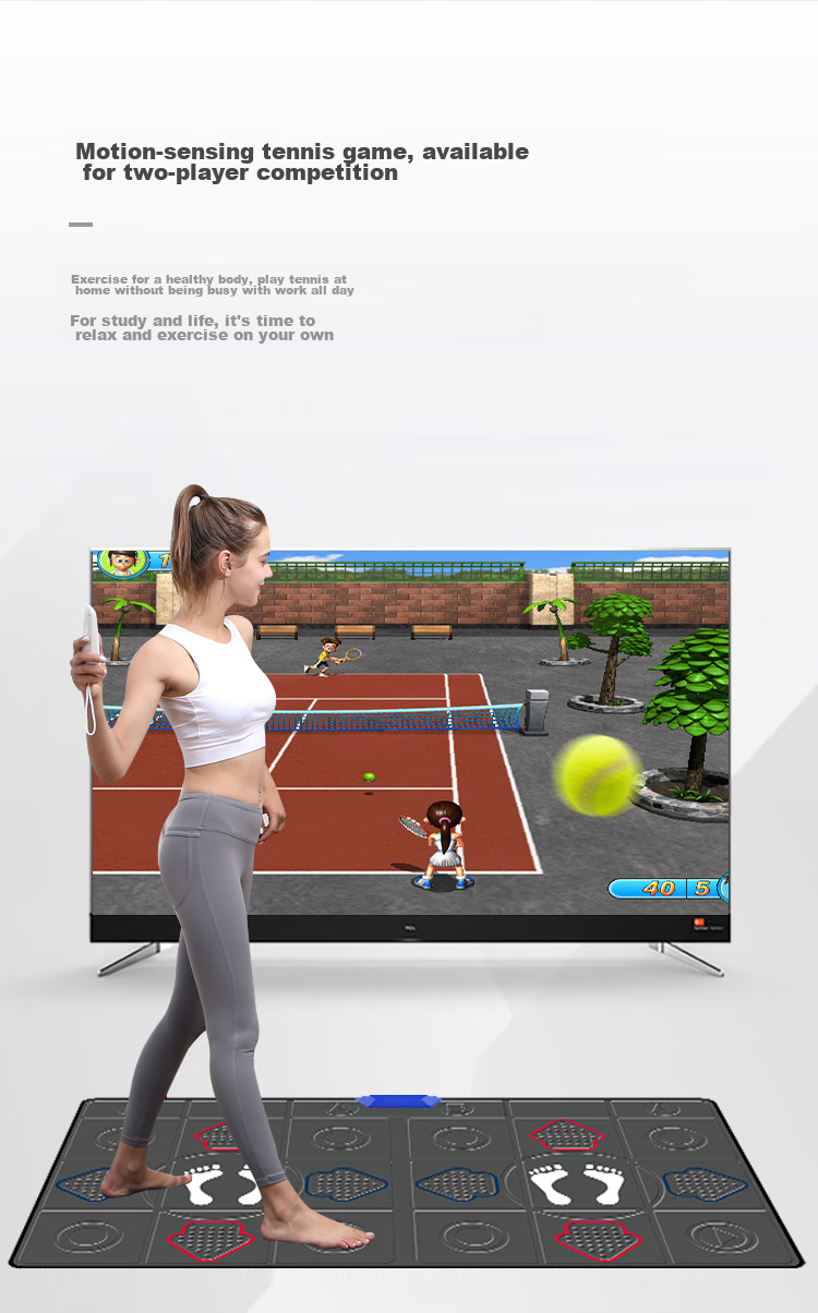 [Children's Birthday Gift] HongTai Double Wireless Dance Mat, Home TV Motion Sensor Camera, Running Mat 23