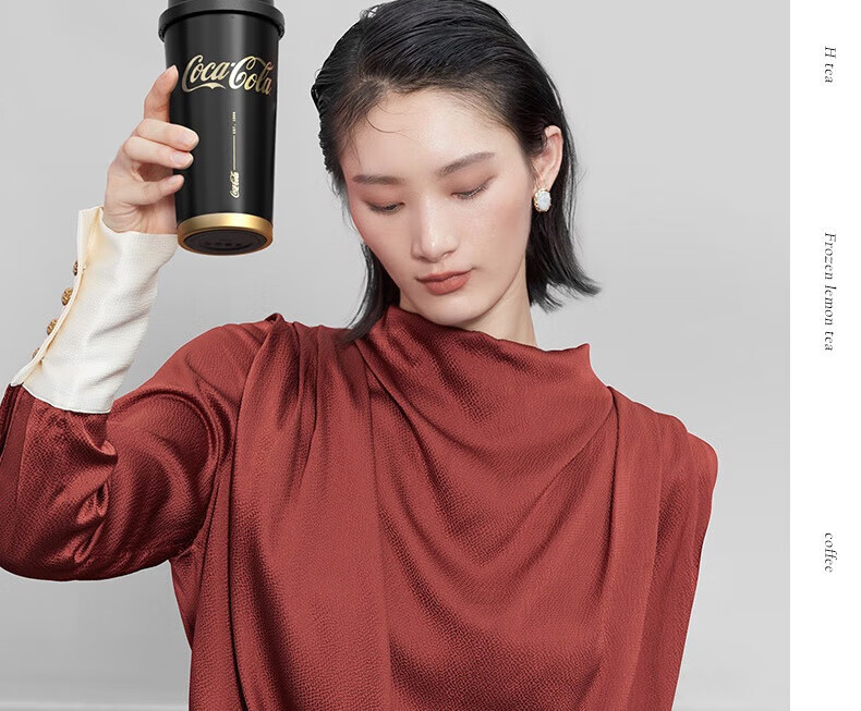 Germ Coca-Cola Collaboration Shining Insulated Water Bottle 500ml, Twilight Black, GE-CK22AW 10