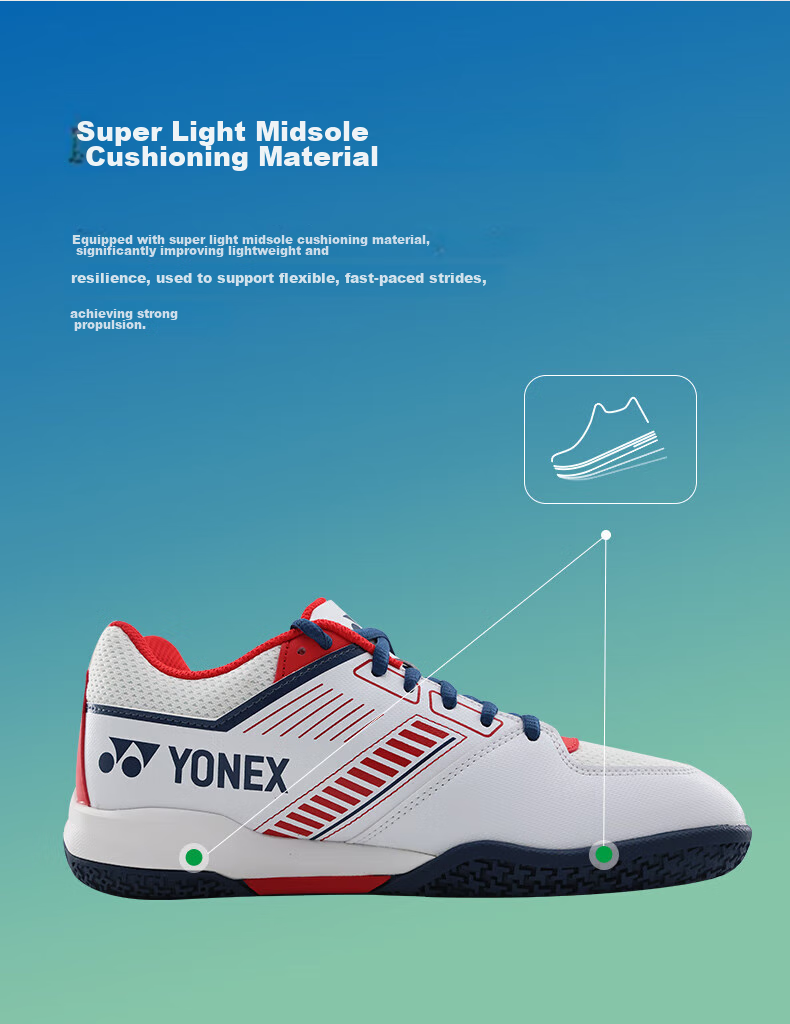 YONEX Unisex Badminton Shoes Non-Slip Durable Breathable Training Shoes SHBSF1WEX Light Beige Size 42 4