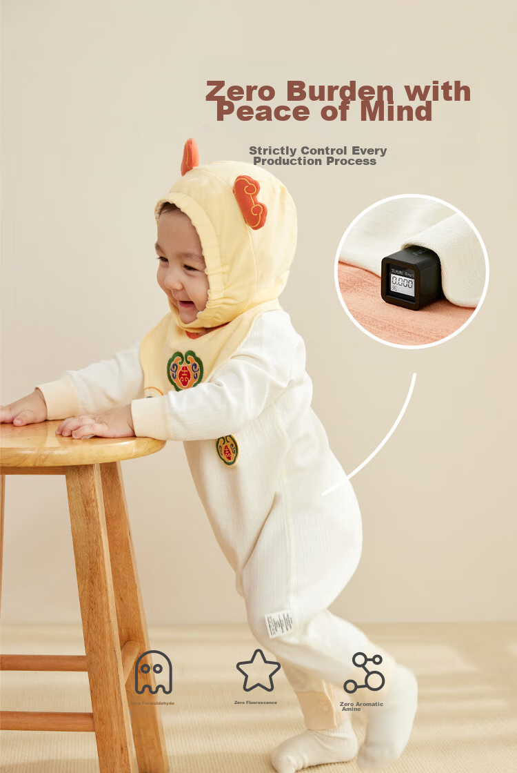 Wismorni Baby Clothes for Boys And Girls, Spring And Autumn Pure Cotton Onesie Romper, Full Moon Outfit, Sleepwear 5