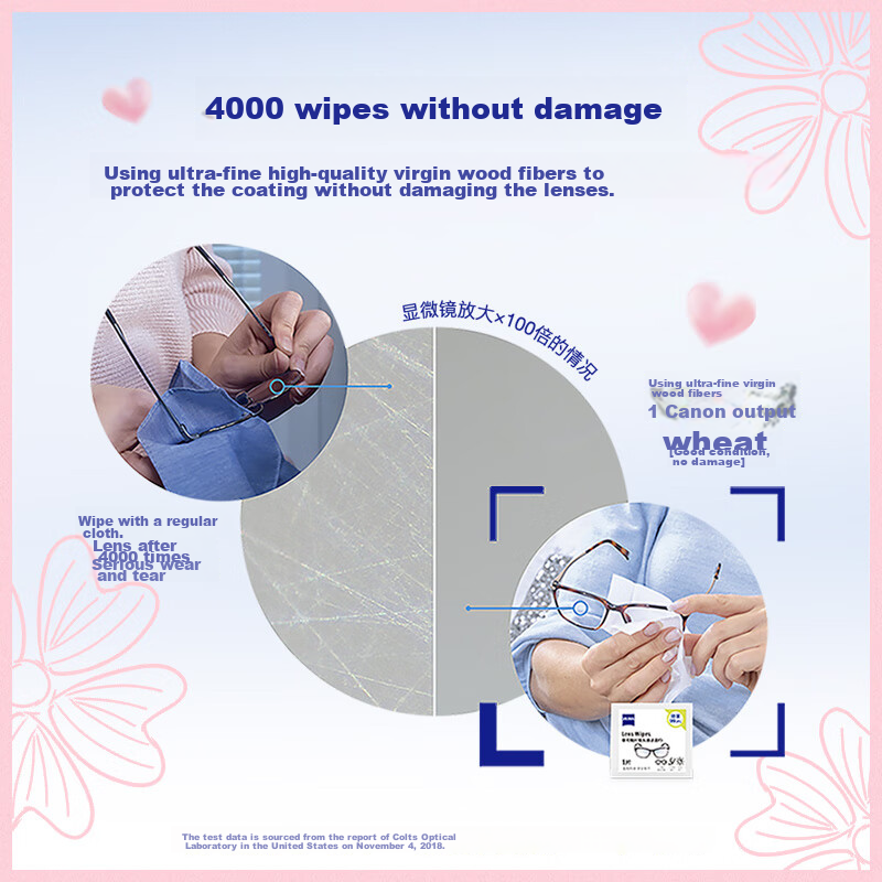 ZEISS Lens Cleaning Paper, Eyeglass Wipes, Camera Lens And Film Cleaning Wipes, Disposable Lens Cleaning Tissues, Portable Individually Wrapped, 60 Pieces Per Pack