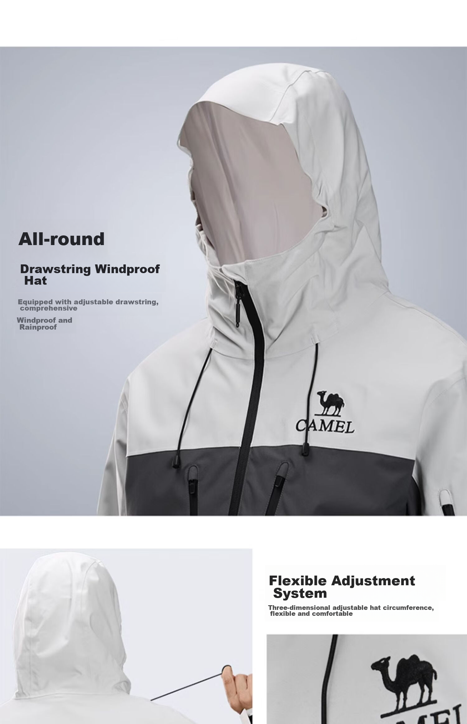 CAMEL [Wang Junkai's Choice] King of Glory Armor Jacket Three-In Windproof Waterproof Cold-Resistant Mountaineering Suit 8610 L 24