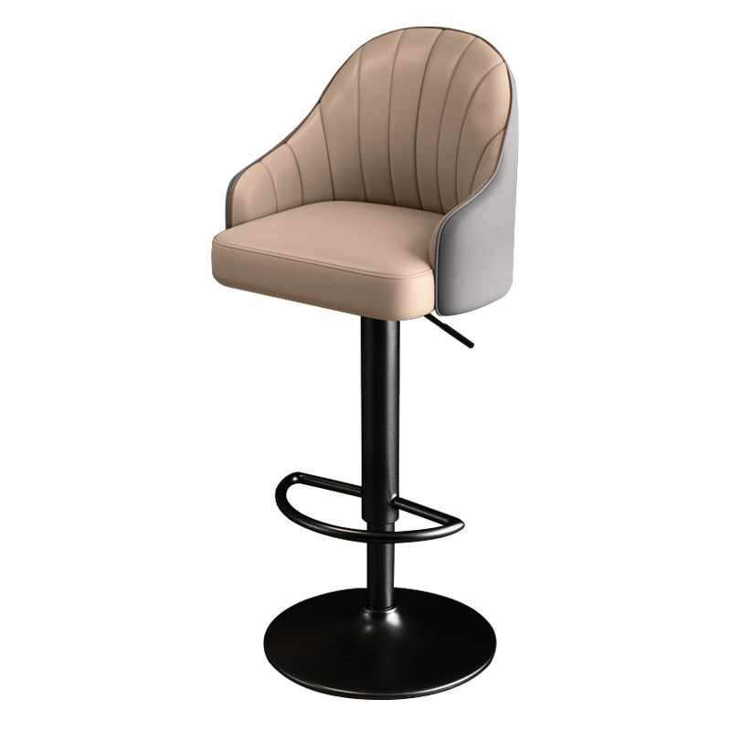 Huakai Star Bar Stool High Stool Adjustable Modern Simple Home Bar Chair BY676 Brown