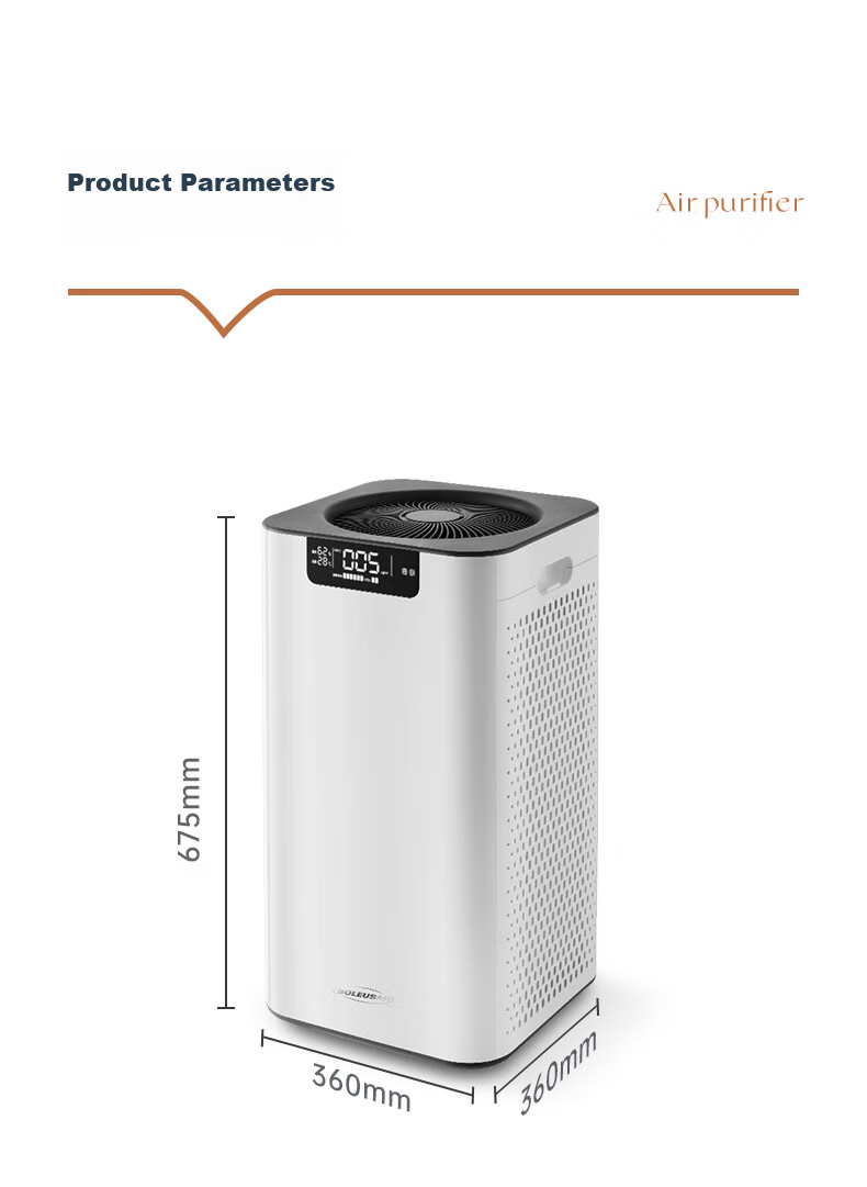 SOLEUSAIR Orca Air Purifier for Pets, Eliminates Bacteria, Allergens, Odors, Formaldehyde, Viruses, Disinfects Cat Hair, G20 Gift 24