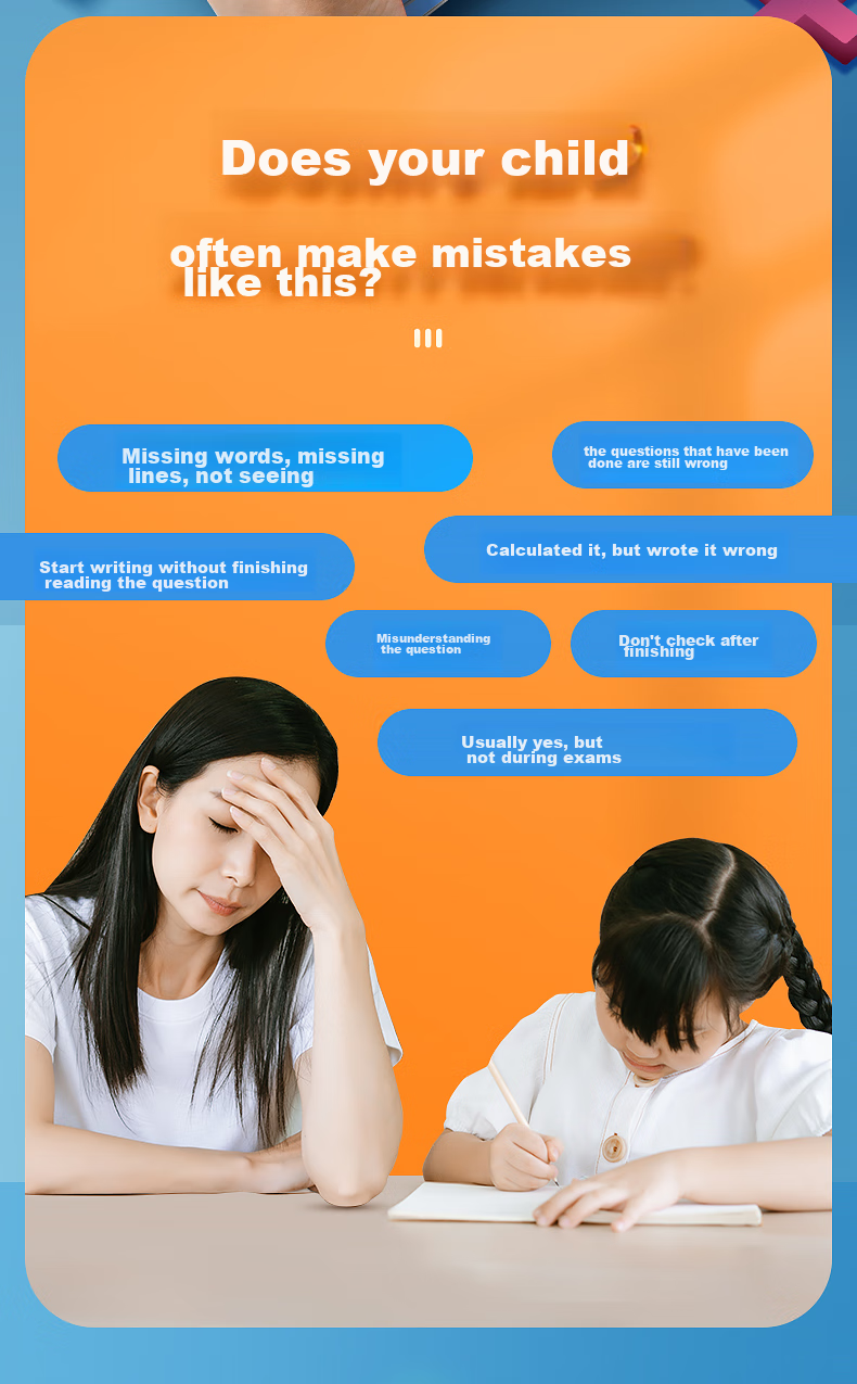Huaxiawanjuan B5/64-Page Elementary School Homework Notebook, Memo Pad, Chinese Math English Error Correction Book, Universal Error Correction Notebook for Review And Mistake Collectio 2