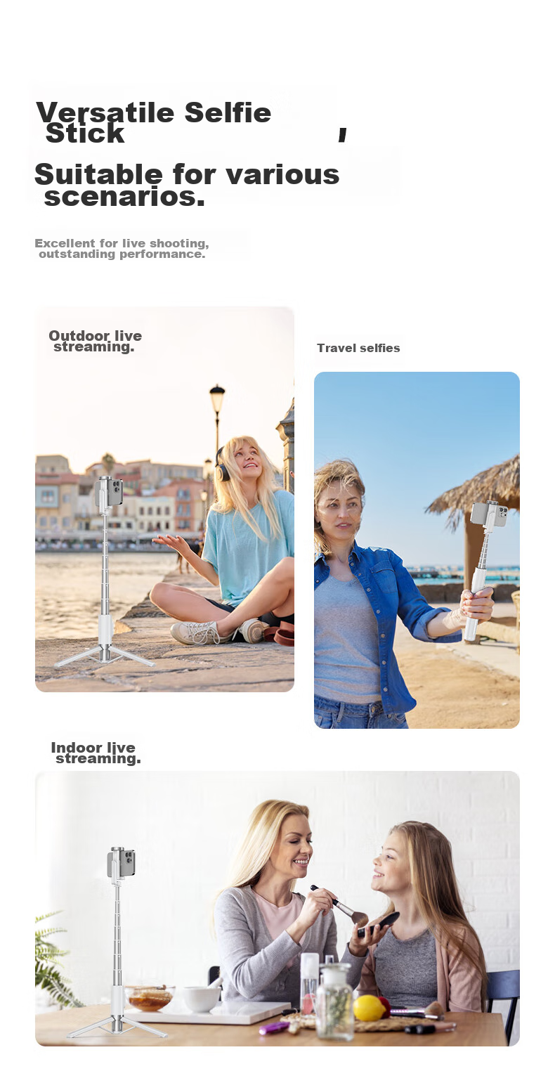 Feilipu [Mini Handheld Selfie Stick] 2026 New Portable Travel Outdoor Tripod, 360-Degree Rotation, Live Streaming Photography Vlog Multifunctional Selfie Gadget 5301 5