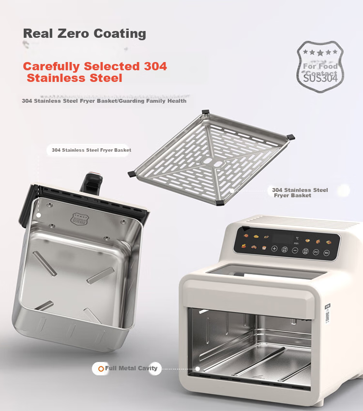 Liven Air Fryer, Non-Coated 304 Stainless Steel Frying Basket, 7L Smart Visible Large Capacity Can Roast Whole Chicken, No Flipping Required Metal Interior KZ-D7170 5