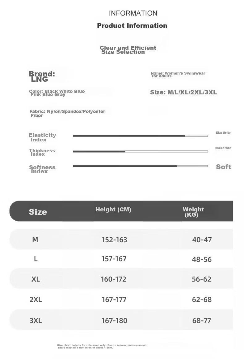 Li-Ning One-Piece Swimsuit for Women, Long-Sleeve Dress Style with Color Block Design, High-Elasticity Breathable Hot Spring Resort Swimwear 026 Black And White M 8