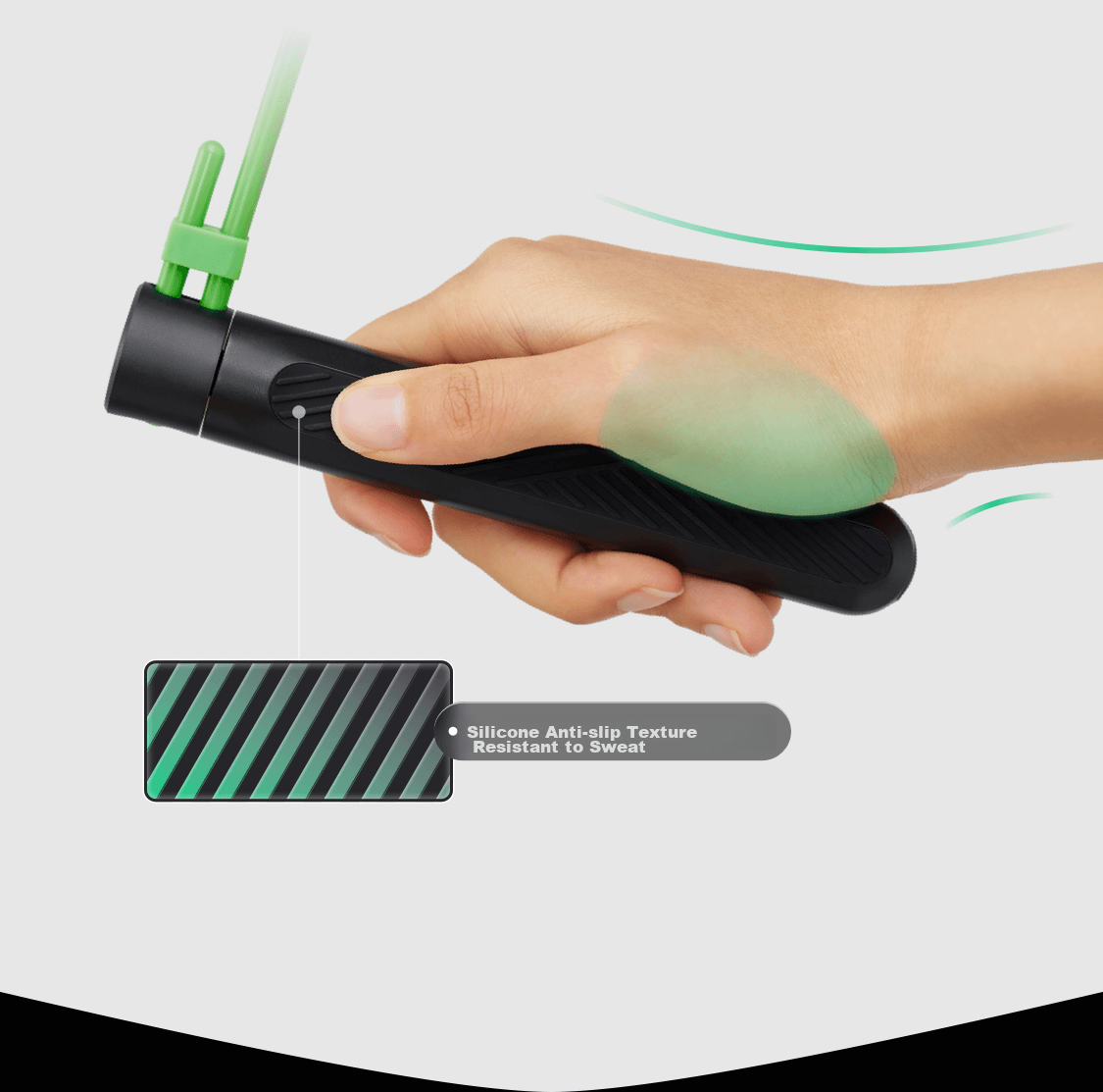 Keep Fat-Burning Weighted Jump Rope for Adults, Weight Loss Fitness Speed Rope - Cool Black Green/No Rope Small Ball 5