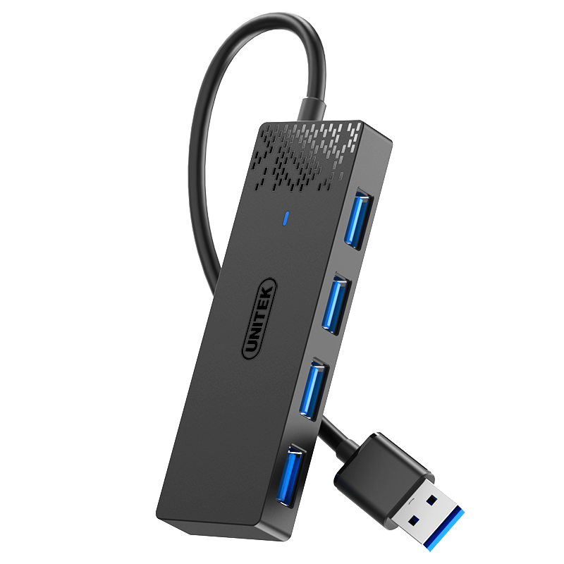 UNITEK USB 3.0 Hub, 4-Port Expansion Dock with Type-C Power Port, for Laptops And Desktop Computers, One-To Adapter for Keyboard, Mouse, USB Drive, 0.3 Meters