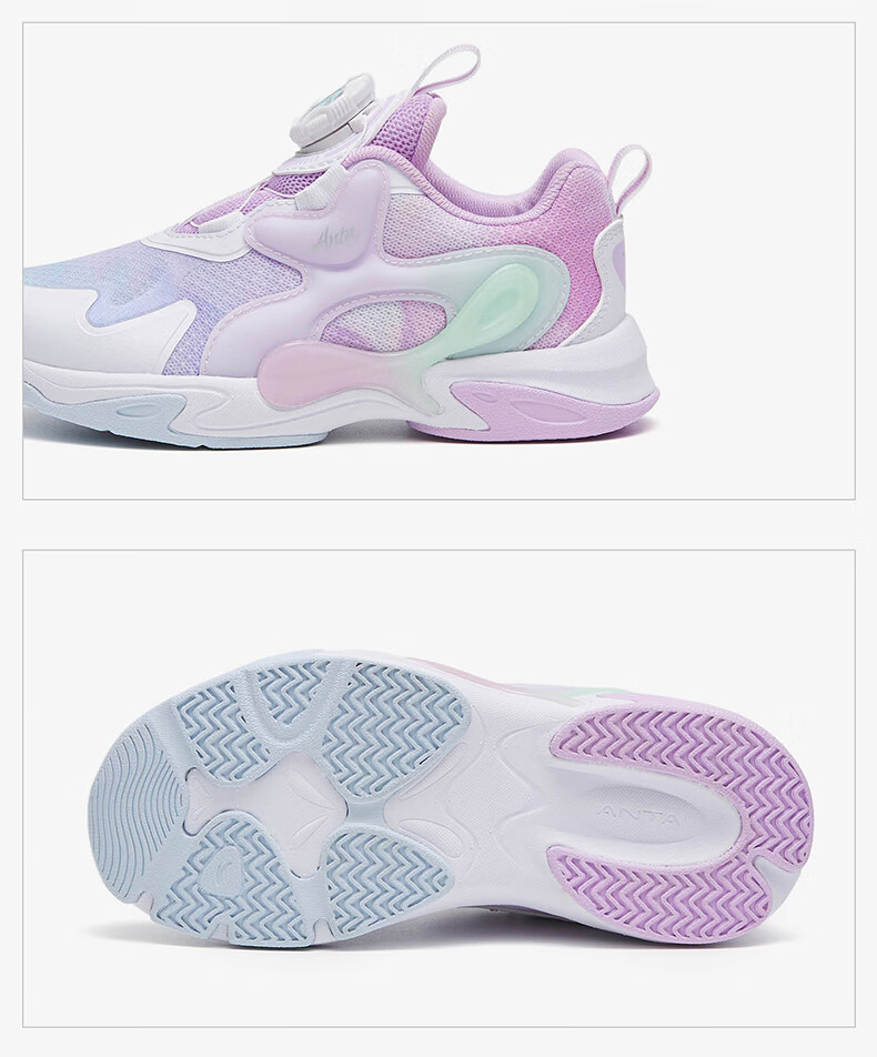 Anta Kids Sports Shoes Girls Toddler 2026 Summer Mesh Breathable Butterfly Wing Casual Shoes 322629922 24