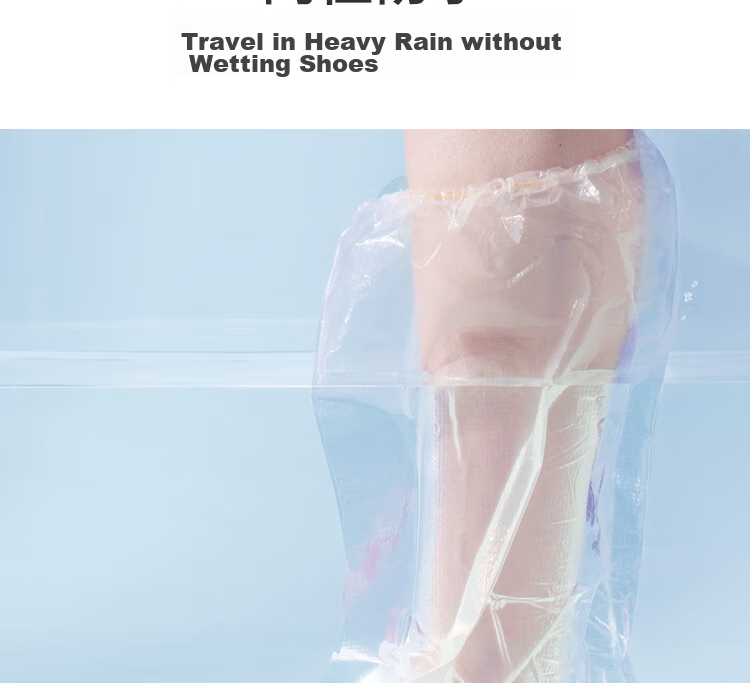 JD Original Disposable Rain Shoe Covers, Thick Waterproof Overshoes for Men And Women, Universal Size Long Plastic Shoe Covers, Pack of 20 2