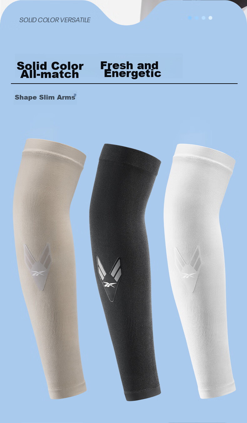 Reebok Ice Silk Cooling Arm Sleeves for Men And Women, UV Protection Arm Guards, Sun Protection Sleeves 9
