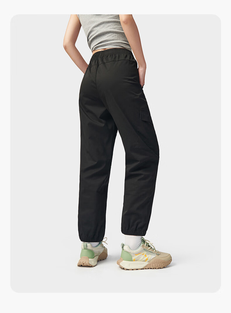 TECTOP Outdoor Lightweight Casual Pants, Couple's Loose-Fit Trousers 2412293XX Men's Classic Black L 38