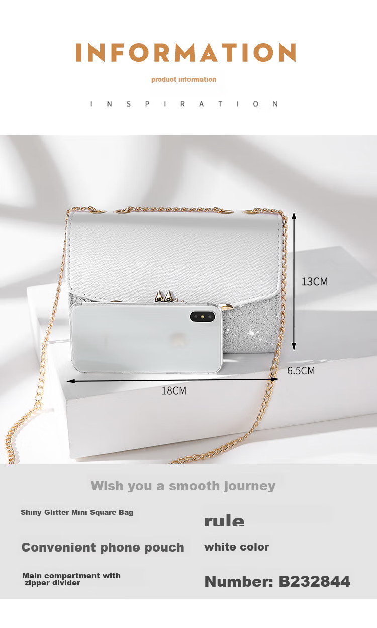 Aiqinghai Leather Handbag, Women's Luxury Brand Chain Shoulder Crossbody Bag, Practical Birthday And Mother's Day Gift for Wome 1