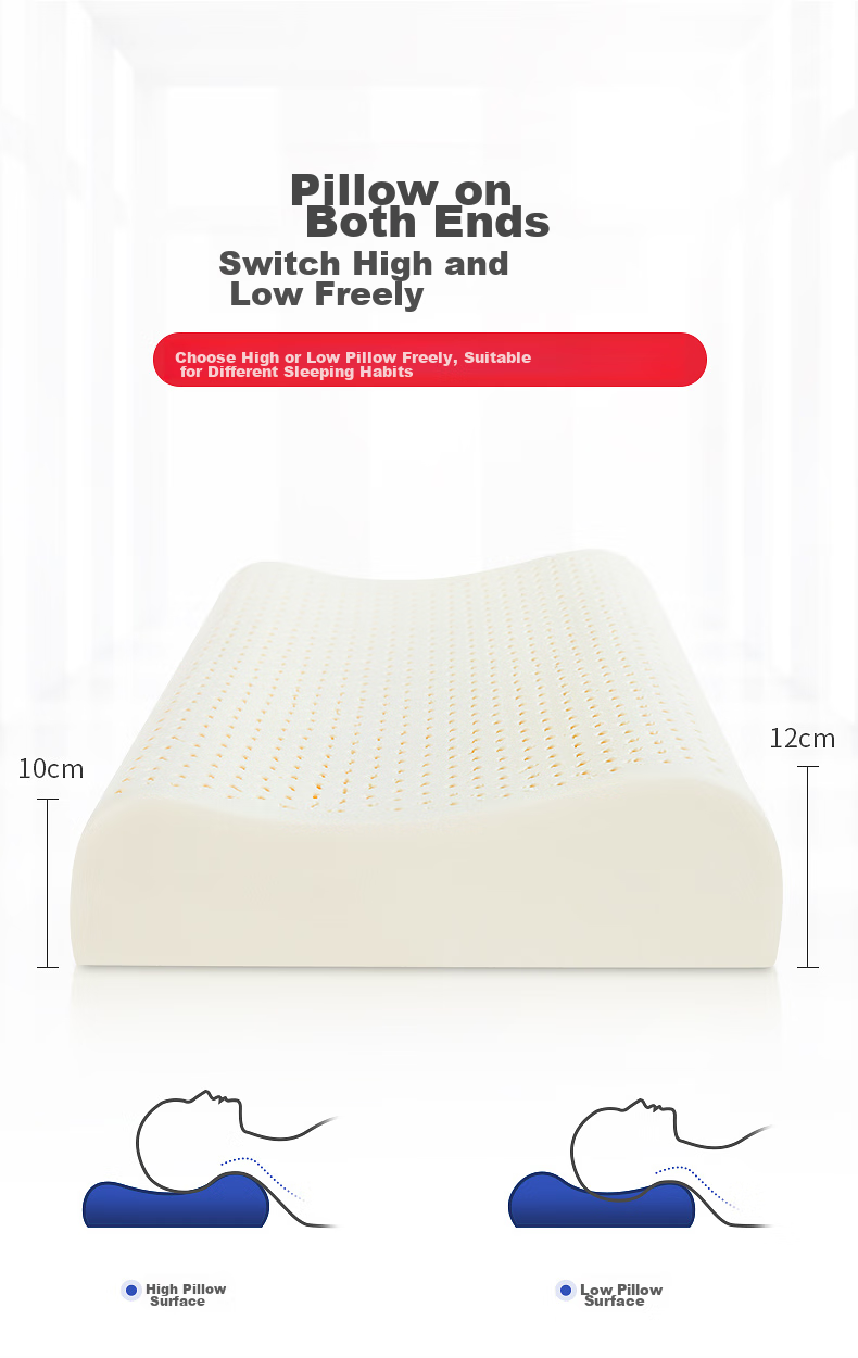 JAGO Latex Pillow with Large Particles for Neck Massage, Cervical Pillow Core, Imported from Thailand with 90% Natural Latex Content, Adult Pillow 12