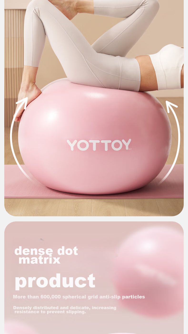 Yottoy Thickened Anti-Burst Yoga Ball Fitness Ball for Adults And Pregnant Women, Pilates Equipment Balance Ball 13