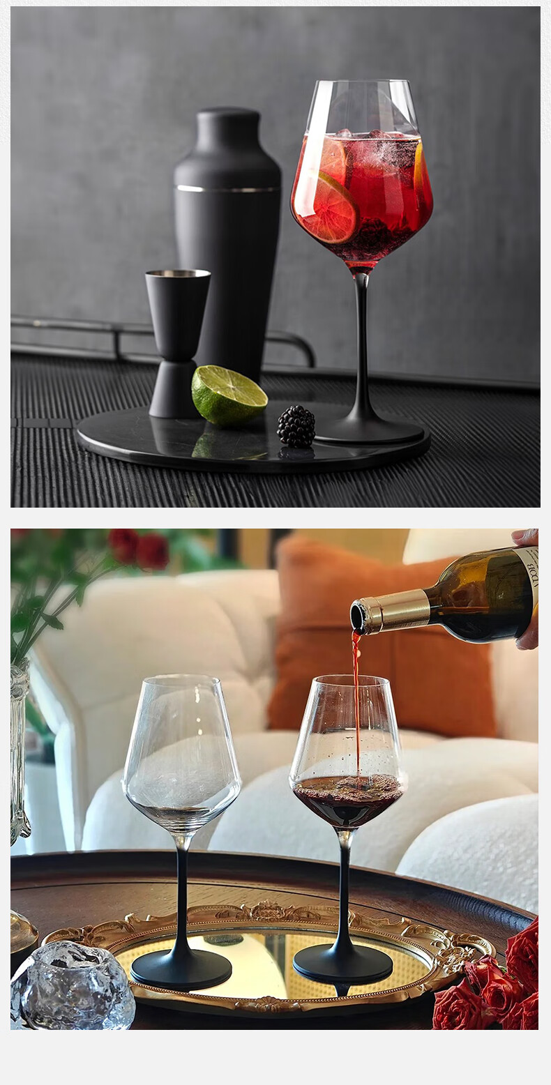 Villeroy & Boch German Imported Artisan Rock Premium Crystal Wine Glass Champagne Glass Red Wine Glass Wedding Gift Set of 2 2